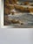 Modern Coastal Ocean Landscape Oil on Board Painting, Silver Wood Frame For Sale - Image 9 of 12
