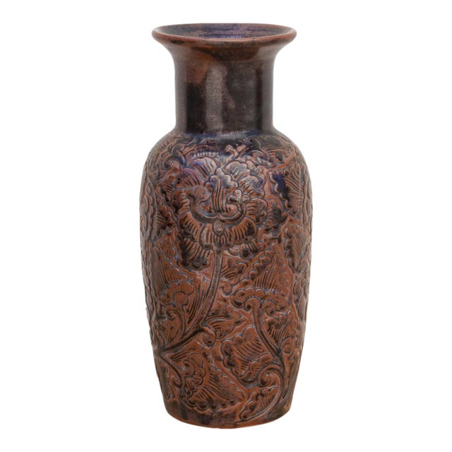 Distressed Brown Thai Vase For Sale