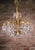 Gilt Brass Leaf and Cascading Crystal Chandelier from Palwa, Germany, 1960s For Sale - Image 6 of 8