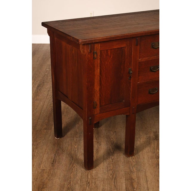 Brown Limbert Antique Mission Style Oak Sideboard For Sale - Image 8 of 18