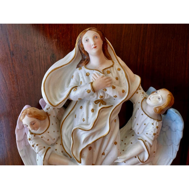 Antique French Madonna and Angels Holy Water Font, Circa 19th Century For Sale - Image 9 of 9