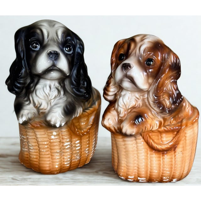 Made in Japan Mid-Century King Charles Spaniel Figures - A Pair For Sale - Image 14 of 15