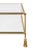 Contemporary Matthew Izzo Home Schiffer Gold Leaf Tassel Glass Top Coffee Table For Sale - Image 3 of 6