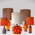 Orange Vulcanic Glazed Ceramic Table Lamp by R. Houben, 1970 For Sale - Image 8 of 9