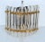 Italian Venini Style Crystal & Brass Large Sconce, Wall Light Mid-Century Modern For Sale - Image 11 of 11