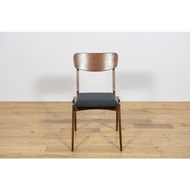 Black Boomerang Dining Chairs from Gościcńskie Furniture Fabryki, 1960s, Poland, Set of 6 For Sale - Image 8 of 18