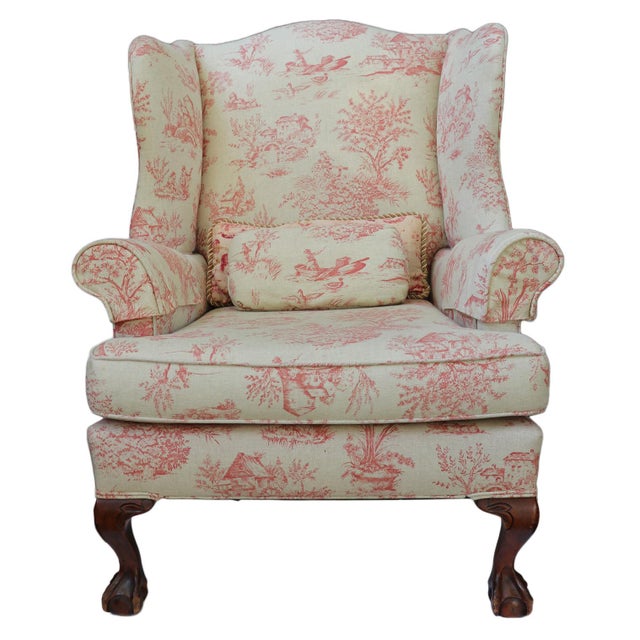 This chair is a vintage find, possibly an antique, sourced from a prestigious Carmel estate. It features a spacious seat...