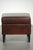 Dark Sheepskin Ottoman with Black Piping For Sale - Image 4 of 10