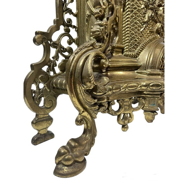 Metal 1960s French Style Mantel Clock and Candelabra Garniture Set by Frank Hermle - 3 Piece Set For Sale - Image 7 of 12