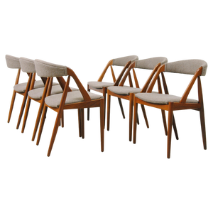 Teak Dining Chairs by Kai Kristiansen for Andersen Møbelfabrik, Restored with Customizable Reupholstery, 1960s, Set of 6