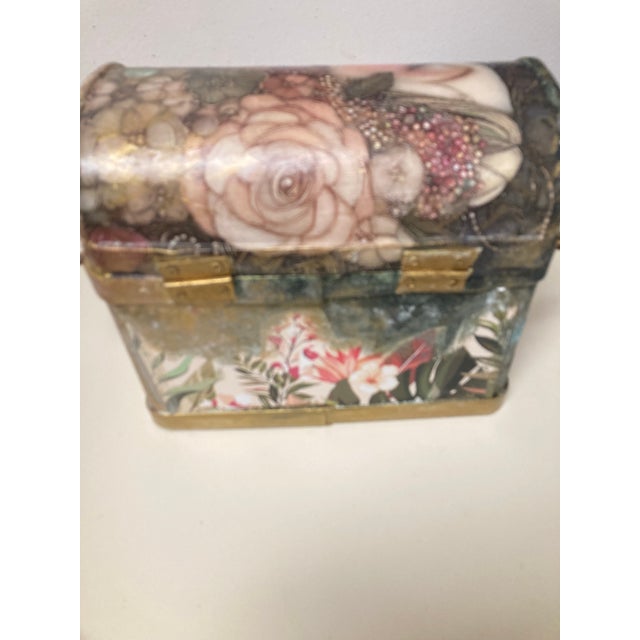 Decorative Box-One of a Kind, Hand Painted and Embellished For Sale In Miami - Image 6 of 8
