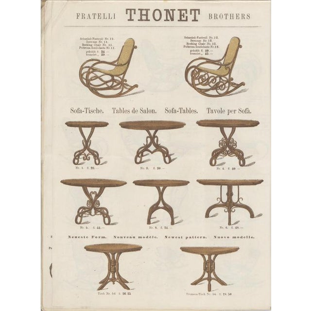 Antique Model No. 1 Salon Table from Gebrüder Thonet, 1890s For Sale - Image 11 of 12