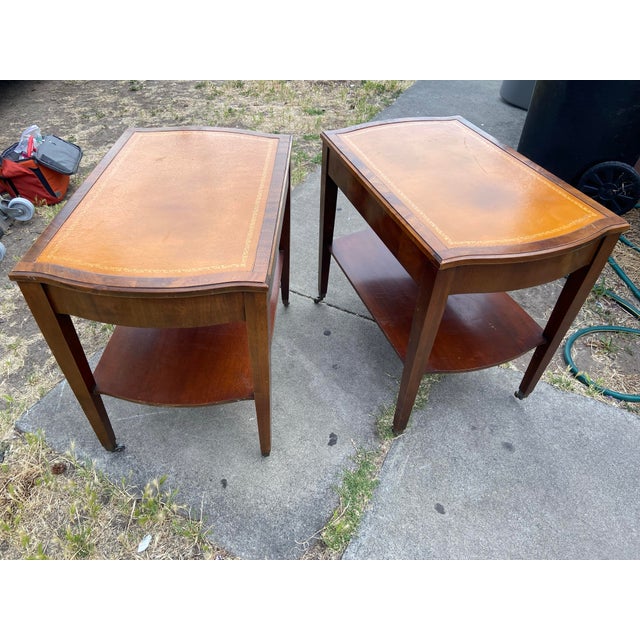 Vintage Mid Century Modern Side End Table Set of 2 For Sale - Image 11 of 12