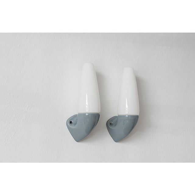 Mid-Century Modern Ceramic Model 6035 Lamps by Stig Carlsson for Ifö, 1960s, Set of 2 For Sale - Image 3 of 6