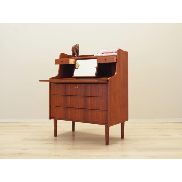 Vintage Danish Teak Secretary, 1970s For Sale - Image 3 of 17