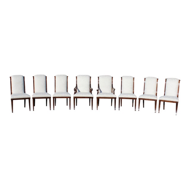 Theodore Alexander Gabrielle Mahogany Dining Room Chairs—Set of 8 For Sale