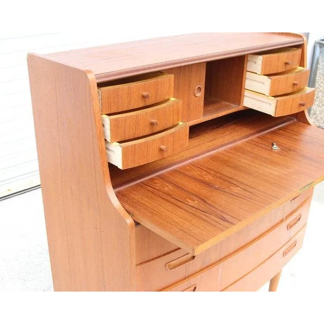 Wood 1970s Danish Midcentury Secretary Dresser For Sale - Image 7 of 10