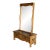 Vintage Danish Oak Entryway Table With Mirror & Tile Top Henning Kjærnulf Style For Sale