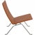 Poul Kjærholm PK22 chair upholstered with new cognac bizon leather and with a frame of brushed spring steel. The chair is...