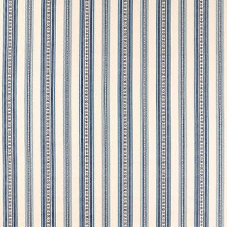 Morris & Co. Dallington Stripe Fabric in Indigo For Sale