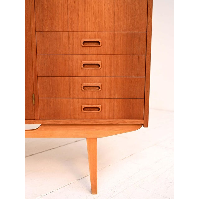 Wood Scandinavian Teak Highboard, 1950s-1960s For Sale - Image 7 of 10