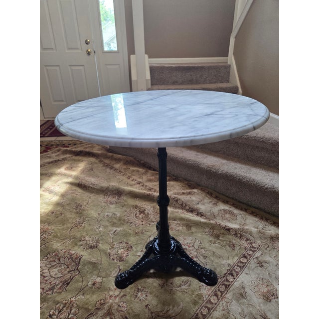 Mid 20th Century Marble Top Bistro Cafe Table For Sale - Image 4 of 14