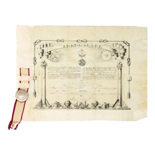 Masonic Document from Grand Orient of Brazil For Sale