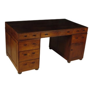 1930s French Art Deco Pedestal Desk For Sale