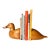 Late 20th Century Hand Carved Wood Duck Bookends For Sale