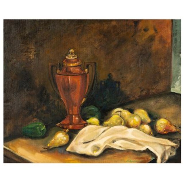 Barbara Beretich, 1936 - 2018 Still Life oil on canvas 1957; signed lower right 30 x 24 in. (76.2 x 61 cm.), Frame: 33 1/2...