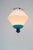 Scandinavian Art Deco Milk Glass Pendant Light with Azure Blue Details, 1930s For Sale - Image 10 of 17