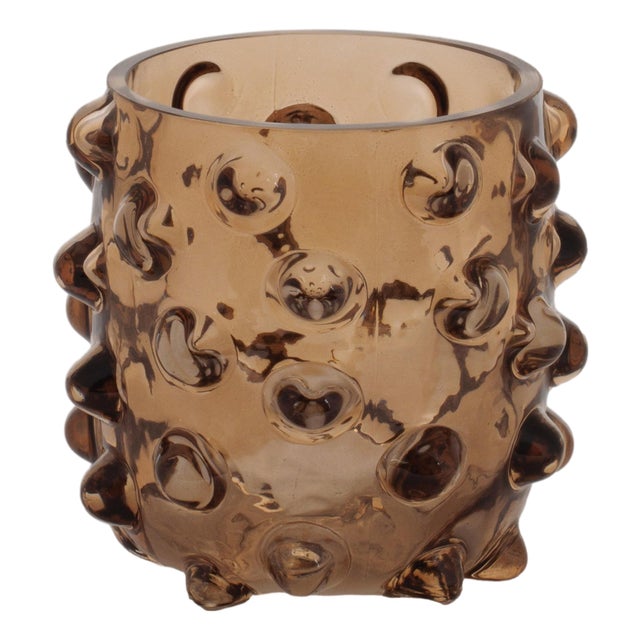 Textured Glass Candle Holder (Set of 6) For Sale