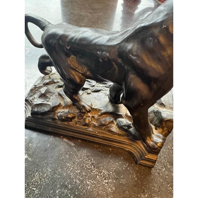 1920s Art Deco “Roar of the Tiger” Ronson Bookend Sculpture For Sale - Image 10 of 12