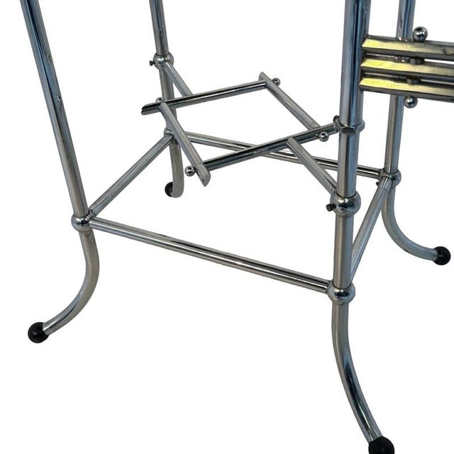 Bauhaus Art Deco Smoking Table with Tubular Chromed Frame and Built-In Ashtray, Germany, 1935 For Sale - Image 6 of 10