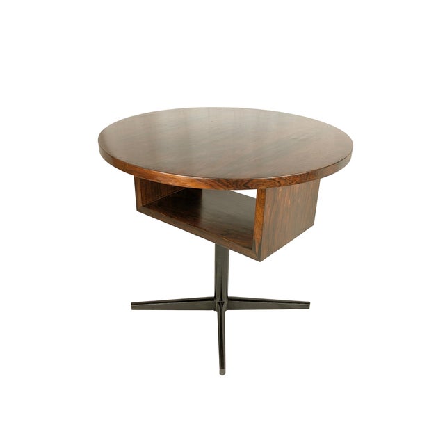 Mid-Century Modern Black Metal and Wood Side Table, Italy, 1960s For Sale - Image 12 of 12