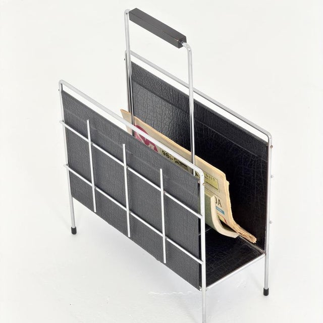 Mid-Century Modern Bauhaus LP & Magazine Rack by Erik Höglund, Sweden, 1960s For Sale - Image 10 of 11