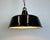 Industrial Black Enamel Pendant Lamp, 1950s For Sale - Image 17 of 18