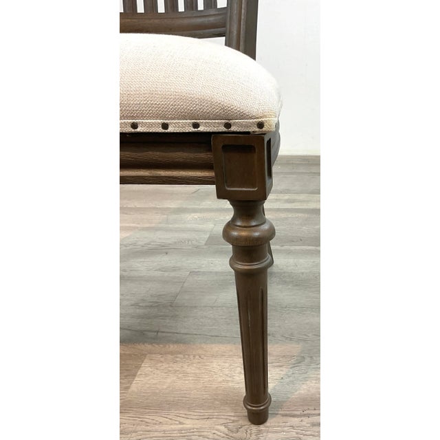 2020s French Transitional Gray Wood Dining Chairs Set of 8 For Sale - Image 5 of 10