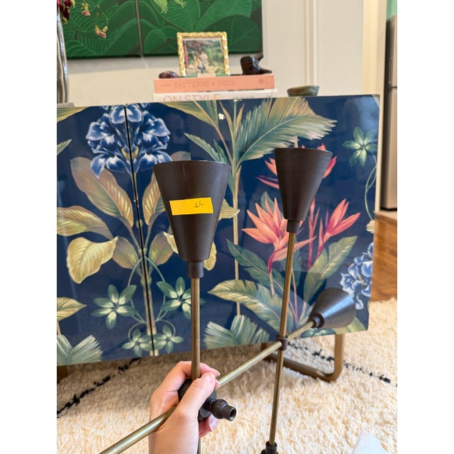 Triad 15 Pendant by Apparatus in Antique and Blackened Brass For Sale - Image 9 of 11