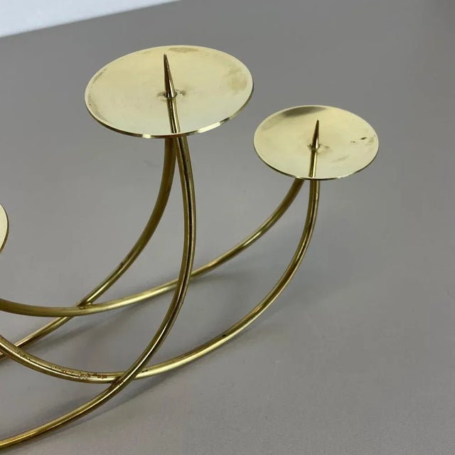 Sculptural Solid Brass Candleholder from Harald Buchrucker, Germany, 1950s For Sale - Image 10 of 18