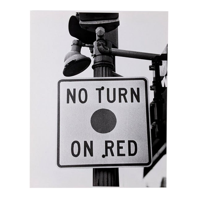 1979 Street Sign Black & White Photograph For Sale