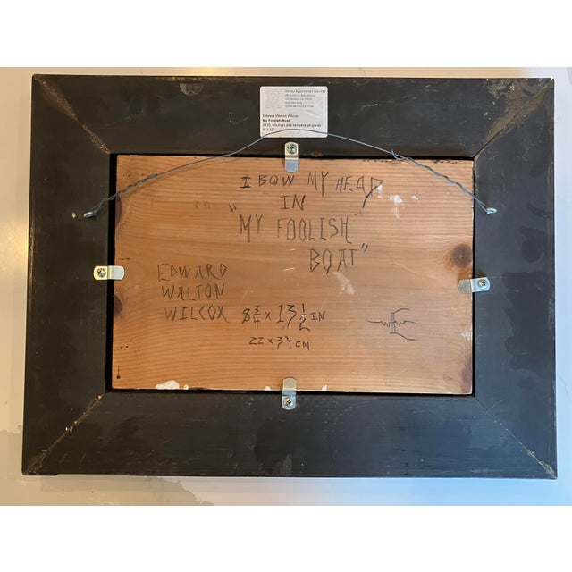 This is an original oil painting by Los Angeles artists Edward Walton Wilcox. The scene depicted is that of a funeral pyre...