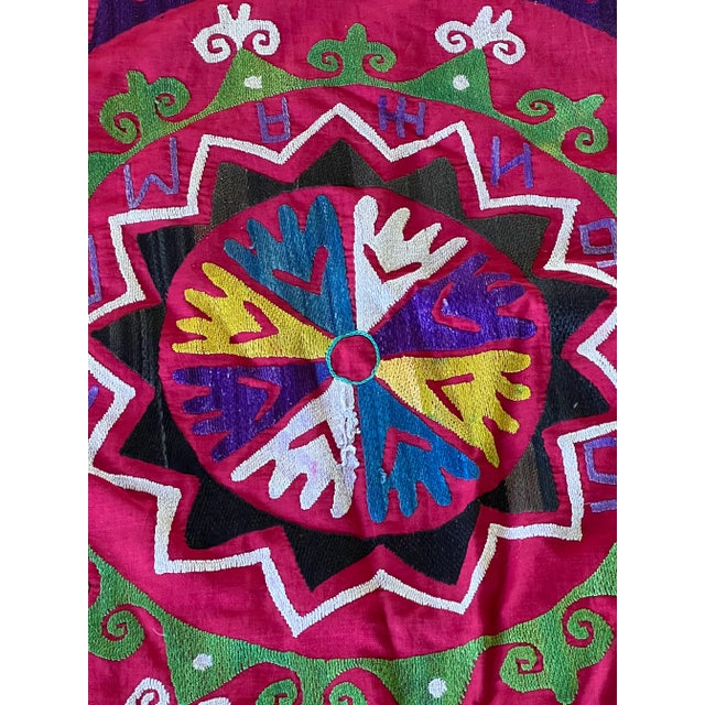 1970s Suzani & Alpaca Blanket For Sale - Image 9 of 12