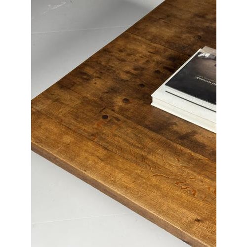 Brown Oak Coffee Table, 1980s For Sale - Image 8 of 14