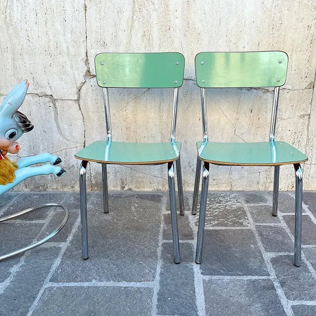 Children's Chair in Green Formica, 1960s For Sale - Image 12 of 12