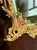 Antique Italian Rococo-Style Table Mirror With Gilded Metal Frame, Featuring Putti (Cherubs) Decor and Floral Painting For Sale - Image 12 of 13