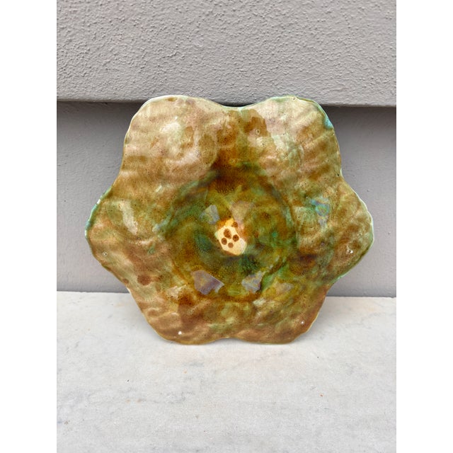 English Victorian Majolica Oyster Plate, Circa 1890 For Sale - Image 4 of 4