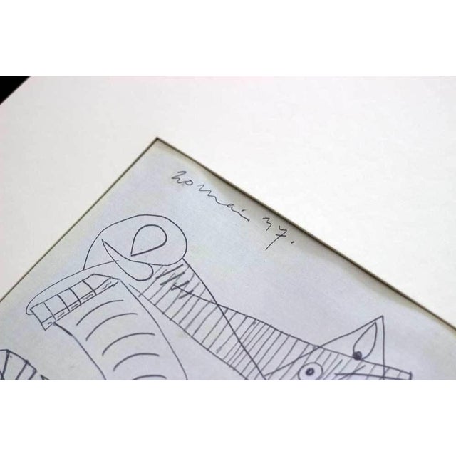 Modern P. Picasso Guernica Horse Numb. Limited Ed 89/199 EMBOSSed 61x40cm +Custom Frame For Sale - Image 3 of 6