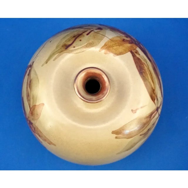 Art Deco Gold Luster Ceramic Vase by Riccardo Gatti, Italy, 1930s For Sale - Image 13 of 18