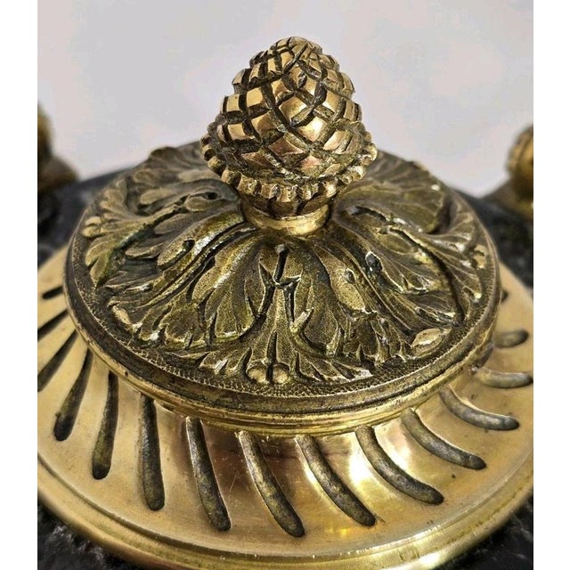 Antique French Gilded Ormolu Inkwell Stand, 1880 For Sale - Image 13 of 18
